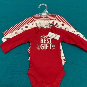 NWT Bundles Baby Place 3 Pack Bundles Christmas Size up to 7 lbs